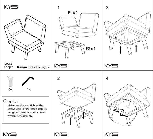 Cross Armchair (Left Arm)