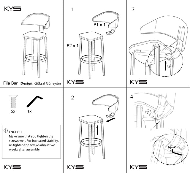 Fila Kitchen Bar Stool